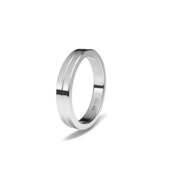 alianza de boda oro blanco 1000