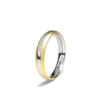 white and yellow gold wedding ring 1202