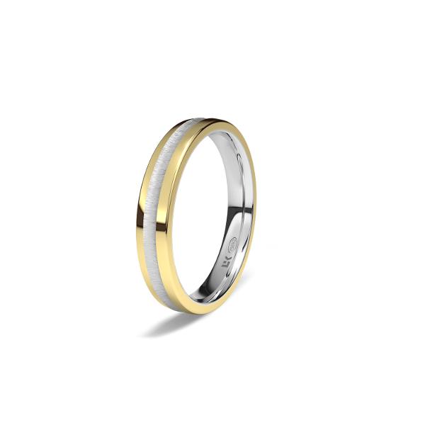 white and yellow gold wedding ring 1204