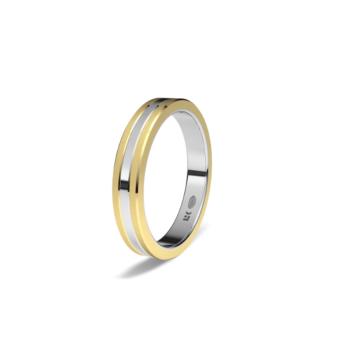 white and yellow gold wedding ring 1205