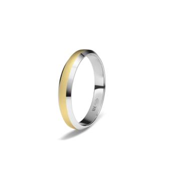 white and yellow gold wedding ring 1206