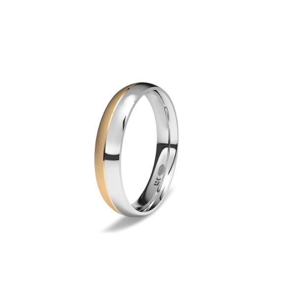 white and red gold wedding ring 1208