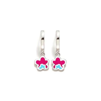 PENDIENTES AGATHA RUIZ DE LA PRADA AROS DE PLATA Y ESMALTE CON NUBE ROSA Y AZUL 032DIV