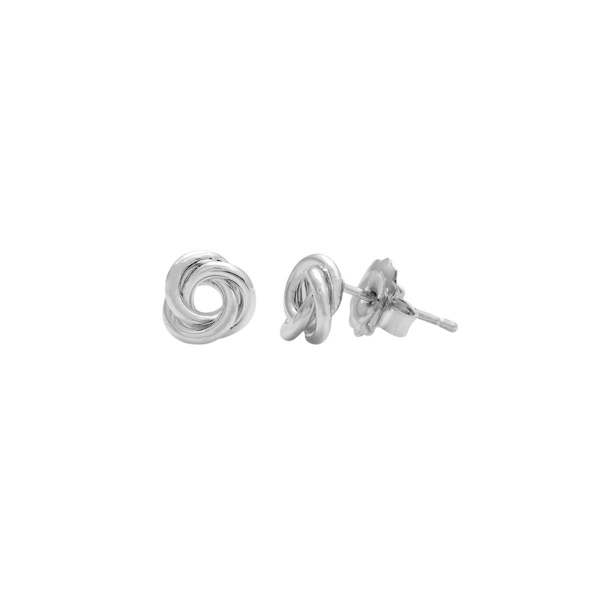  PENDIENTES VIDAL & VIDAL NUDO PEQUEÑO BAÑADOS EN PLATA DE LEY 925 Q2333C