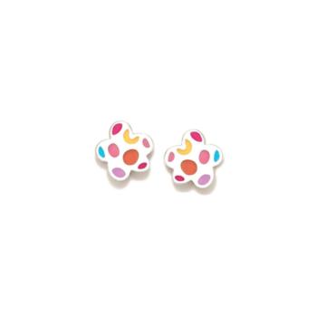 PENDIENTES AGATHA RUIZ DE LA PRADA DE PLATA Y ESMALTE NUBE TOPOS MULTICOLOR 011DIV