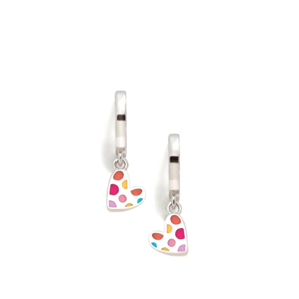 ARRACADES AGATHA RUIZ DE LA PRADA CRIOLLES DE PLATA I ESMALT AMB COR AMB PUNTETS DE COLORS 027DIV