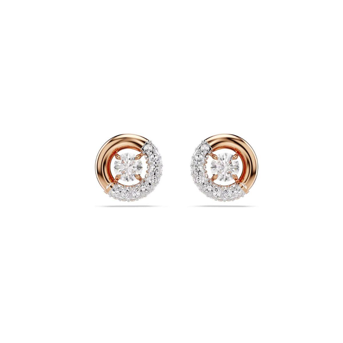 PENDIENTES SWAROVSKI DEXTERA BAÑO TONO ORO ROSA Y CRISTALES 5692258