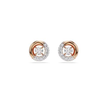 PENDIENTES SWAROVSKI DEXTERA BAÑO TONO ORO ROSA Y CRISTALES 5692258