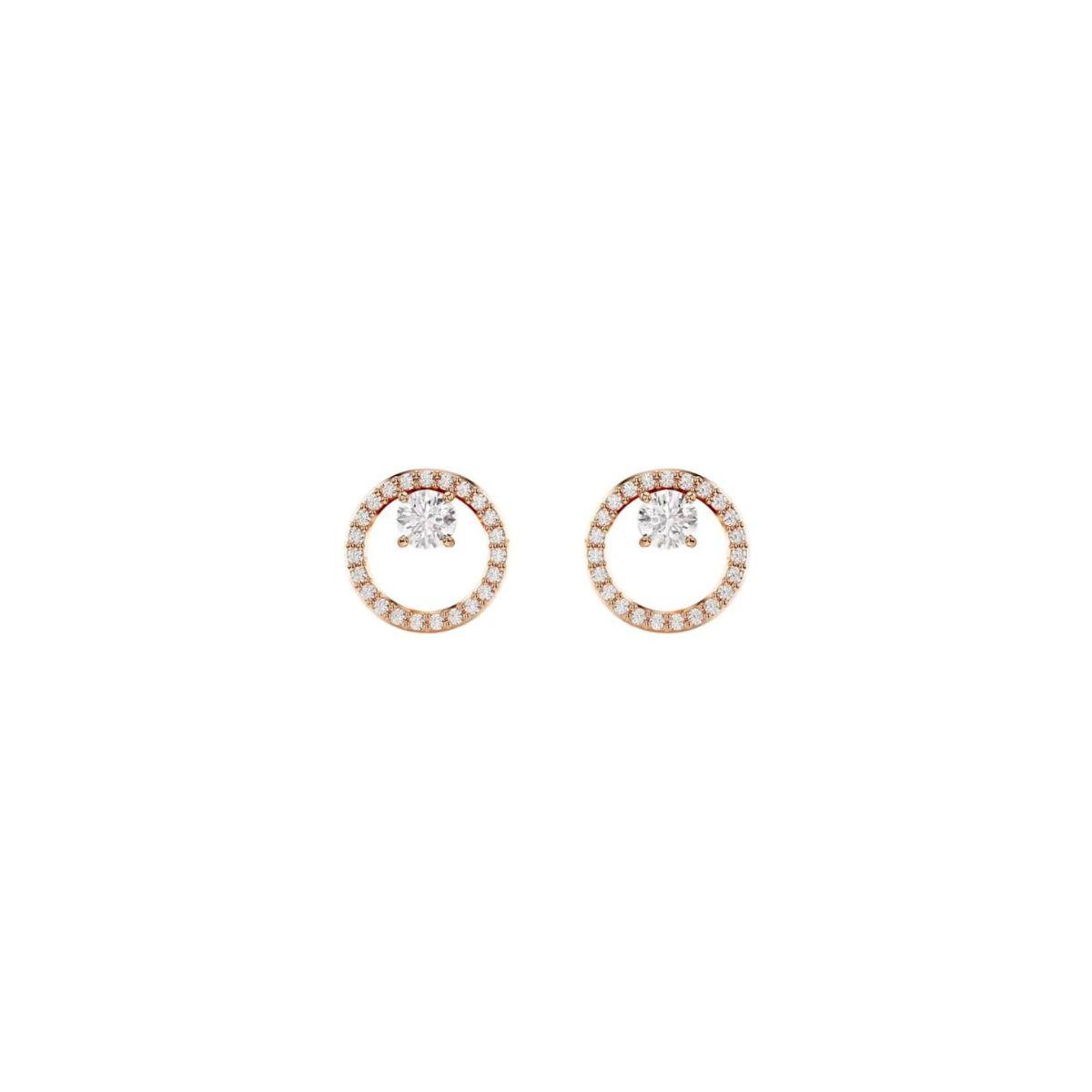 SWAROVSKI ROSE GOLD-TONE PLATED EARRINGS 5692263