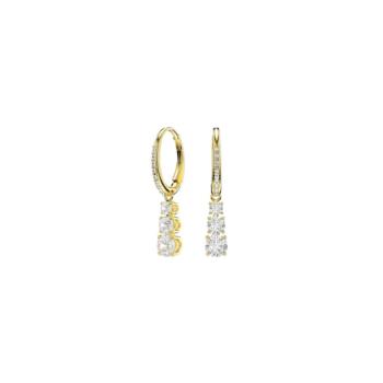 SWAROVSKI STILLA ATTRACT HOOP EARRINGS GOLD TONE PLATED 5723300