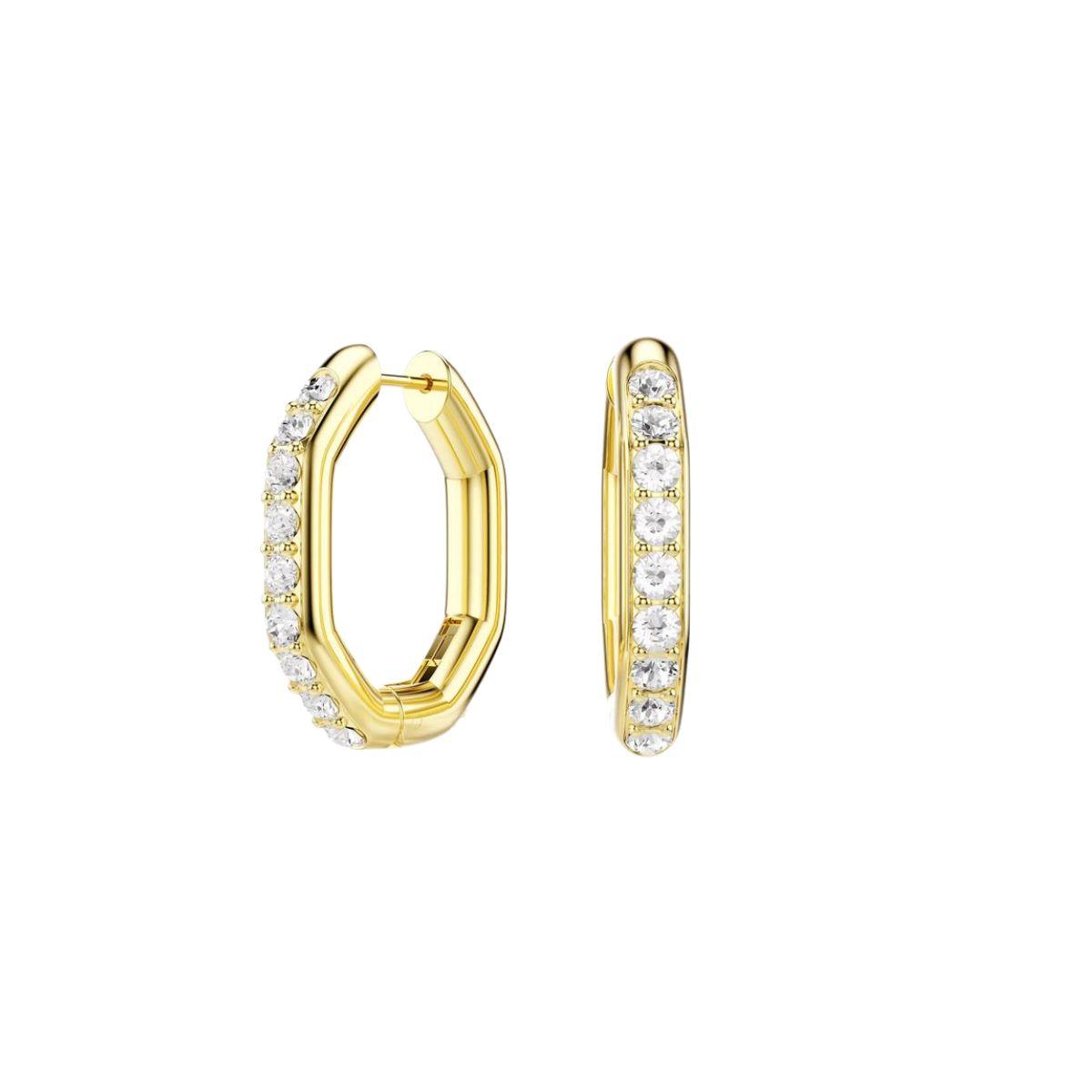 PENDIENTES SWAROVSKI DEXTERA AROS CON BAÑO TONO ORO Y CRISTALES 5724584