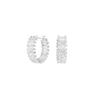SWAROVSKI MATRIX HOOP EARRINGS RHODIUM PLATED 5733397