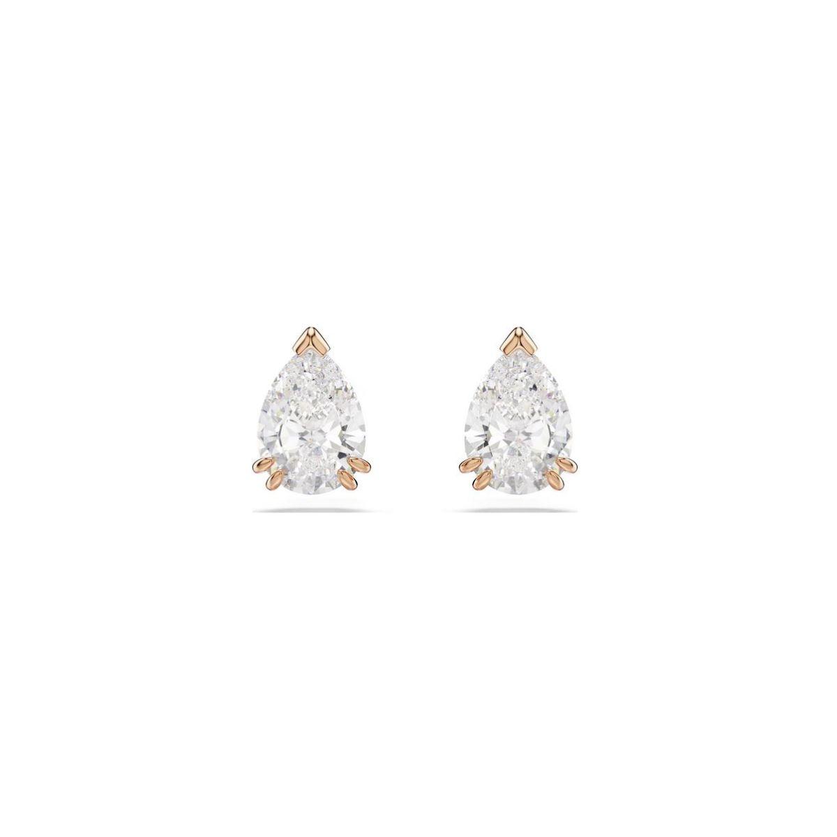 PENDIENTES SWAROVSKI STILLA CON BAÑO TONO ORO ROSA Y CRISTAL TALLA PERA 5734248