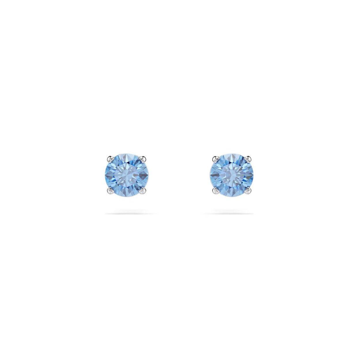 PENDIENTES SWAROVSKI STILLA ATTRACT CON BAÑO DE RODIO Y CRISTAL AZUL 5734250