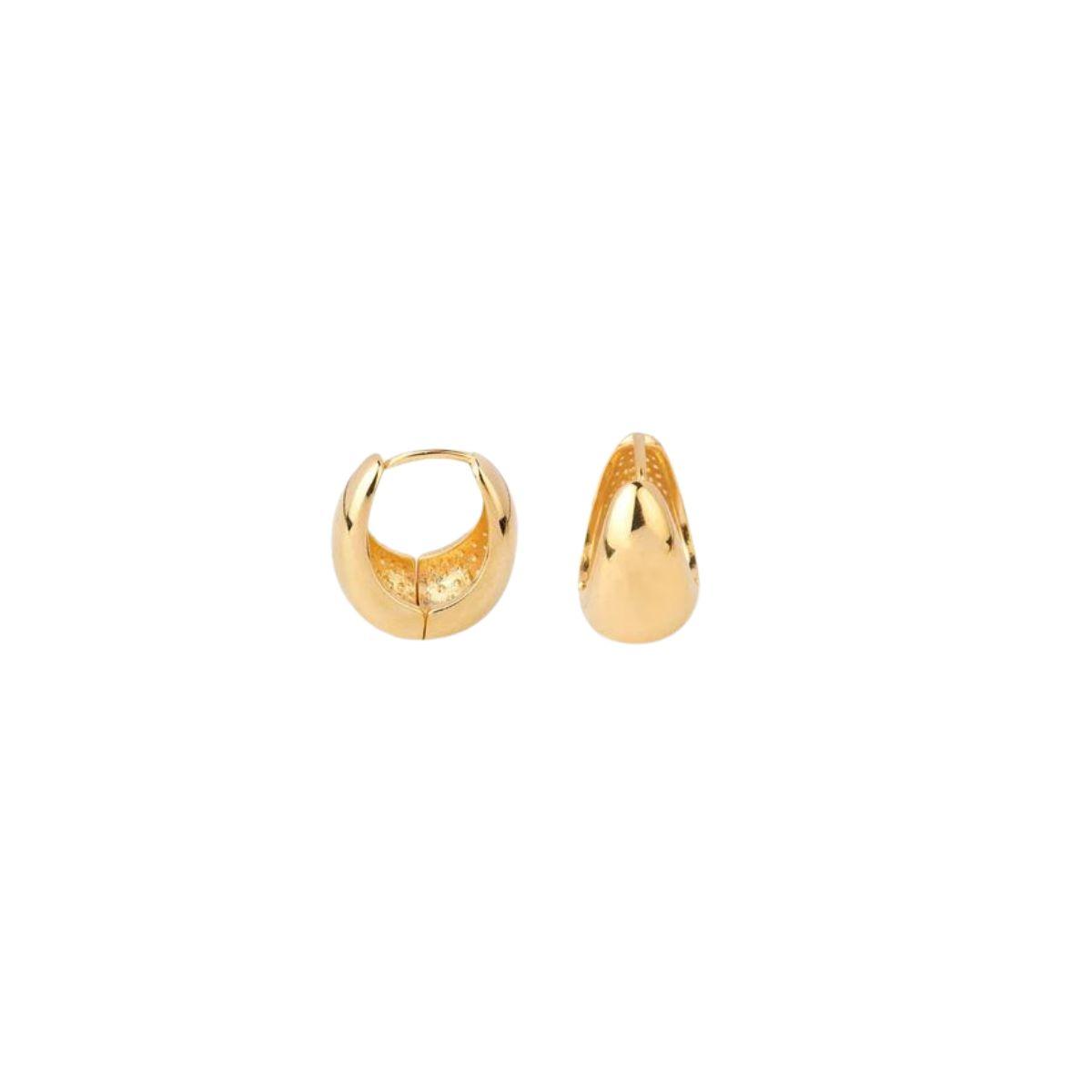VIDAL & VIDAL 18K GOLD PLATED HOOP EARRINGS G3455A