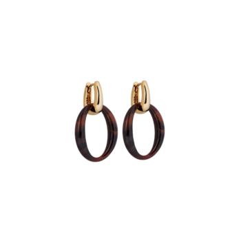  PENDIENTES VIDAL & VIDAL ARO OVAL BAÑADOS CON ORO MACIZO DE 18 KTS G3983