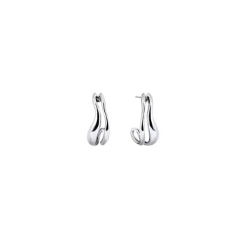  PENDIENTES VIDAL & VIDAL AROS SEMILUNA BAÑADOS EN PLATA DE LEY 925 Q3981