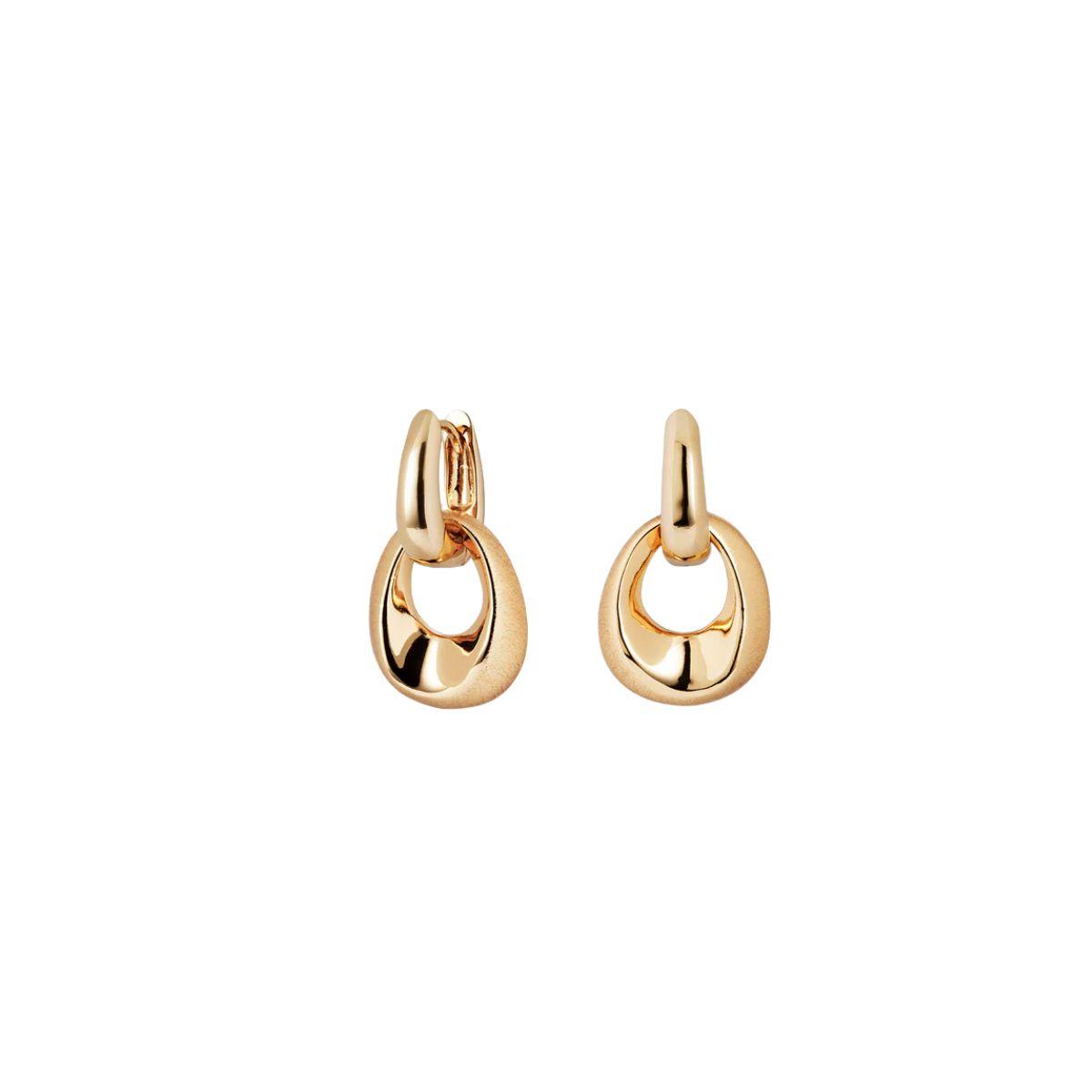 PENDIENTES VIDAL & VIDAL AROS ENTRELAZADOS BAÑADOS EN ORO MACIZO DE 18 KTS X48085