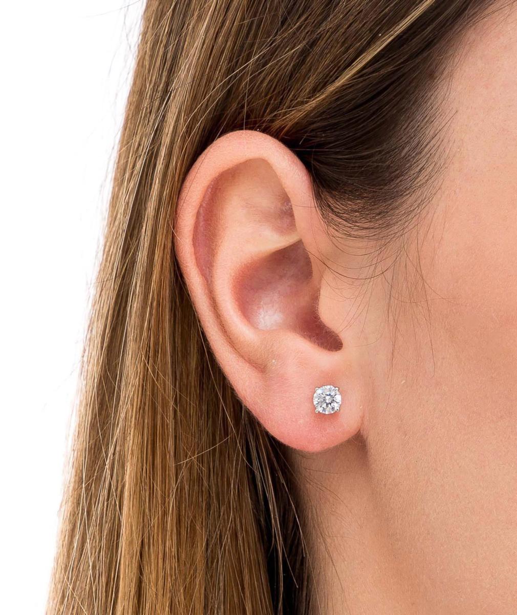 ARRACADES VIDAL & VIDAL DE PLATA AMB BANY DE PLATÍ I CIRCONITA 5mm S60035EA