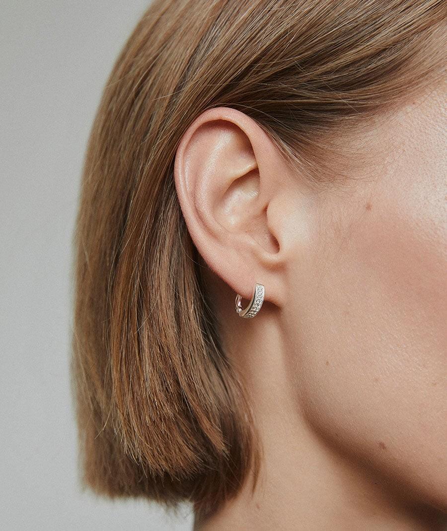 ARRACADES VIDAL I VIDAL DE PLATA 925 I CIRCONETES BLANQUES P3901