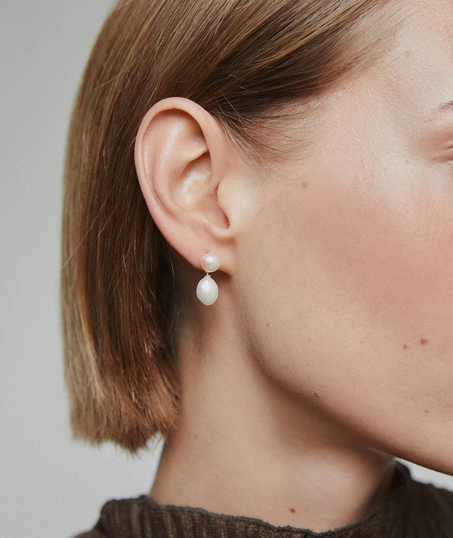 ARRACADES VIDAL I VIDAL DE PLATA I DUES PERLES CULTIVADES P3888