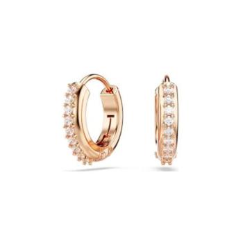 SWAROVSKI MATRIX HOOP EARRINGS IN ROSE GOLD TONE. A SPECIAL GIFT.