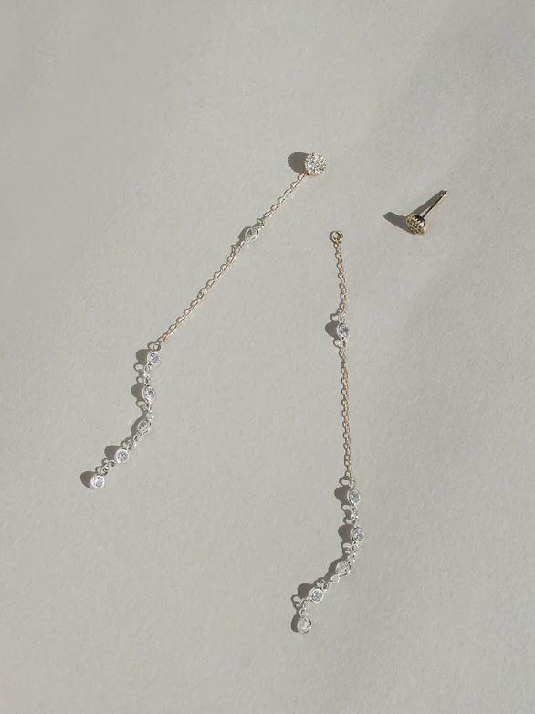 DELCERRO REMOVABLE SILVER AND GOLD EARRINGS 11201