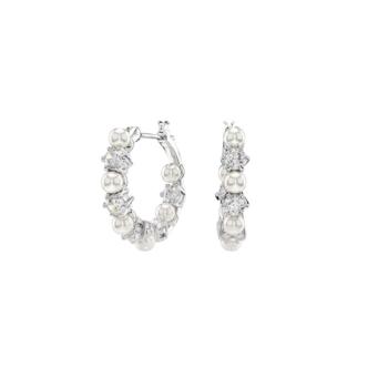 SWAROVSKI MATRIX HOOP EARRINGS RHODIUM PLATED 5709256