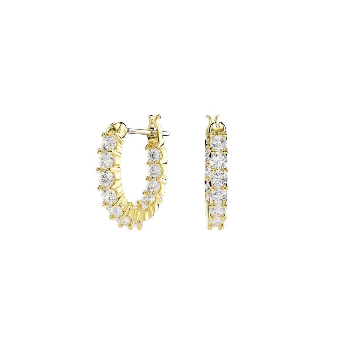 SWAROVSKI GOLD-TONE PLATED HOOP EARRINGS WITH ZIRCONIA 5733398