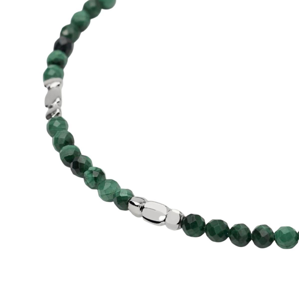 PULSERA MABINA PLATA Y MALAQUITA SINTETICA 534150