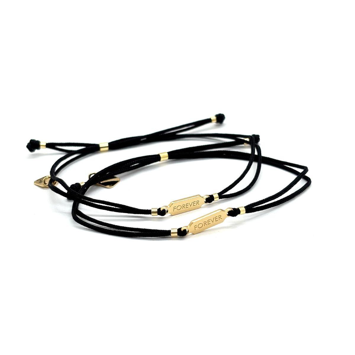 PACK PULSERAS TIQÜE BARCELONA CON PLACA DE PLATA BAÑADA EN ORO 