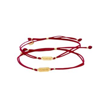 PACK PULSERAS TIQÜE BARCELONA CON PLACA DE PLATA BAÑADA EN ORO 