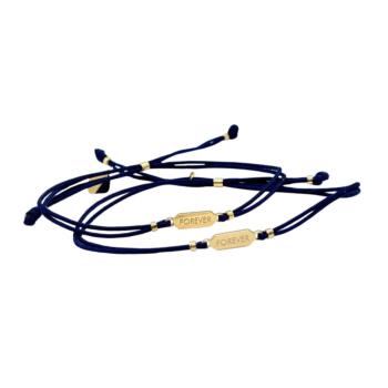 PACK PULSERAS TIQÜE BARCELONA CON PLACA DE PLATA BAÑADA EN ORO 