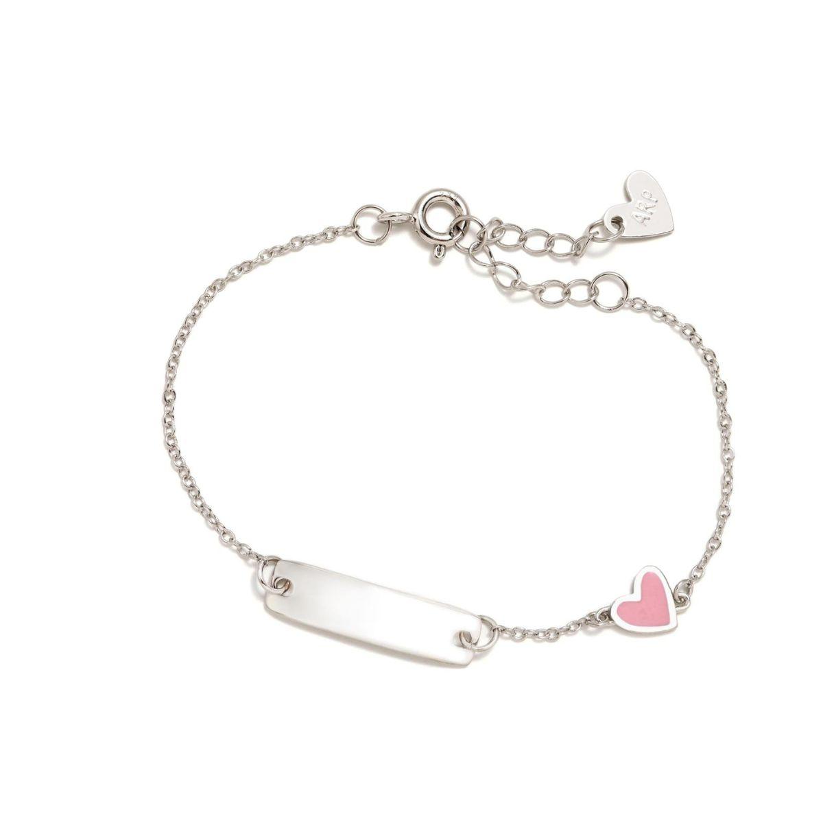 PULSERA AGATHA RUIZ DE LA PRADA DE PLATA Y ESMALTE CON PLAQUITA Y FLOR AZUL 382SUP1