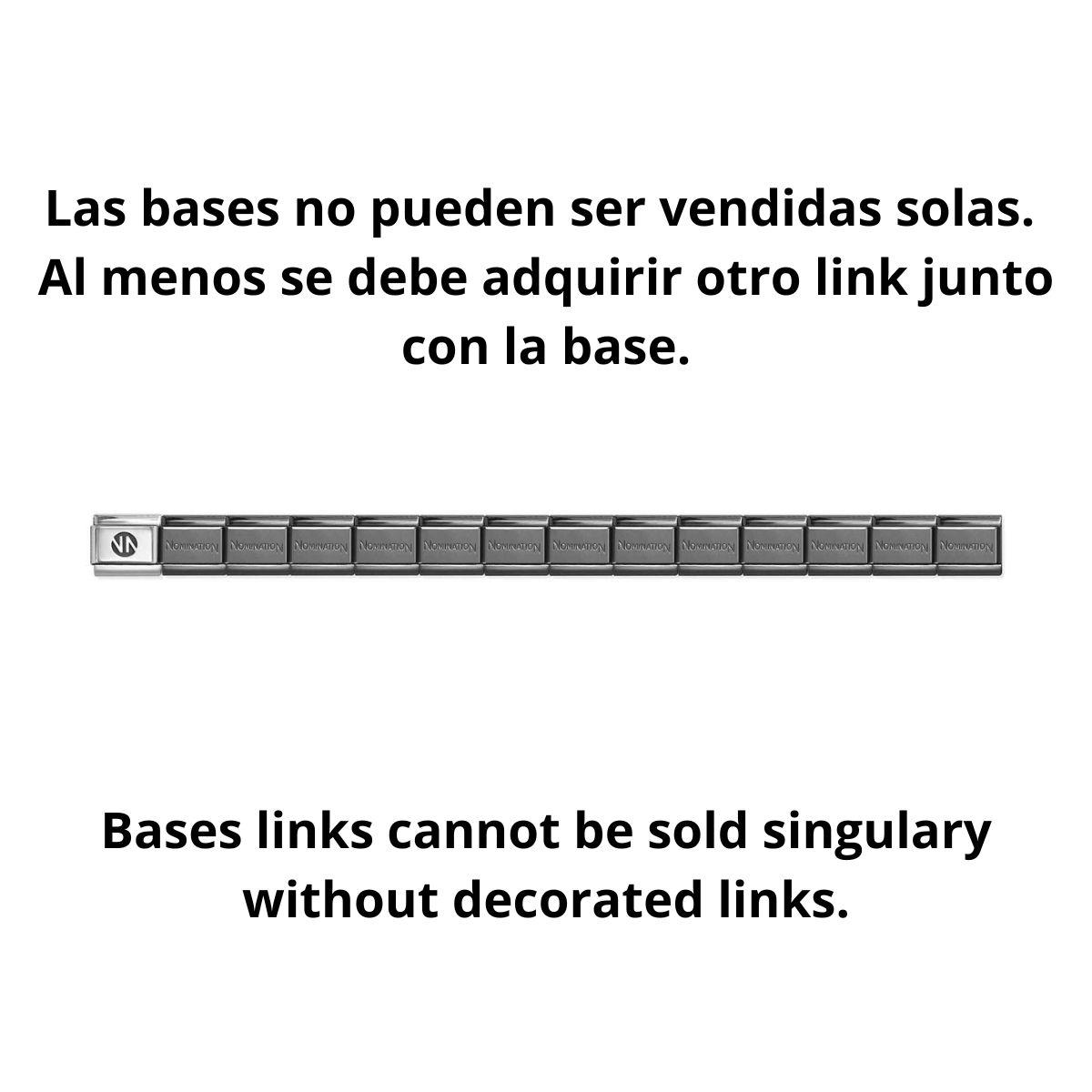 Pulsera Base Nomination Composable de Acero y Plata color negro 530301/002