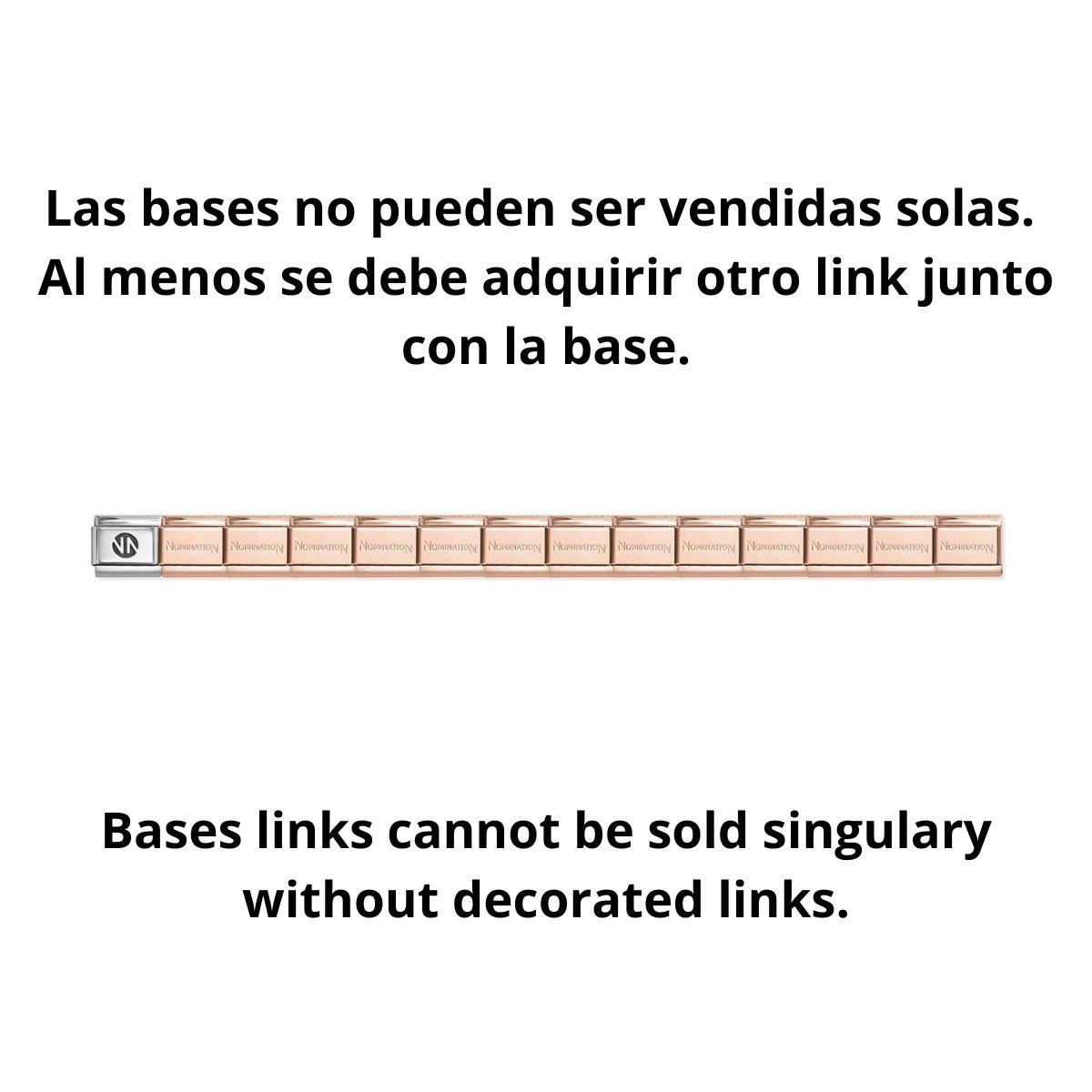 Pulsera Base Nomination Composable de Acero y Plata color rosado 530301/011