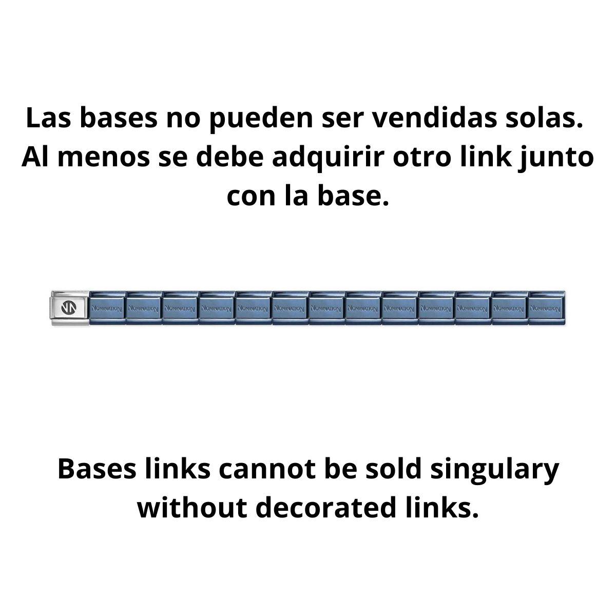Pulsera Base Nomination Composable de Acero y Plata color azul 530301/016