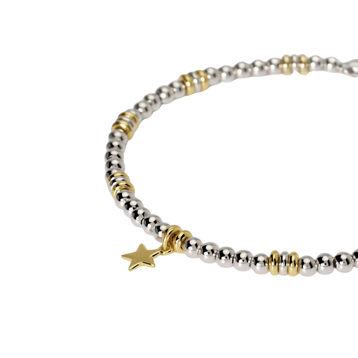 PULSERA MABINA DE PLATA BAÑADA EN ORO Y COLGANTE CENTRAL DE ESTRELLA 533840
