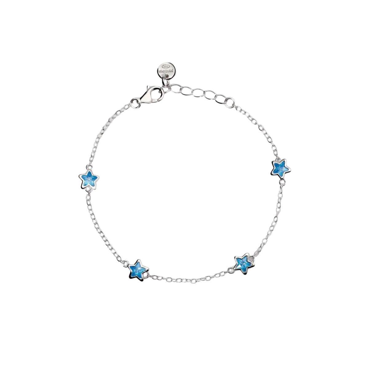 Mabina Junior silver bracelet with blue star-shaped cubic zirconia