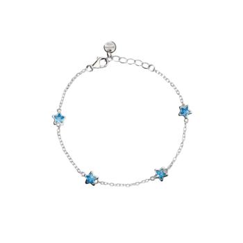 Mabina Junior silver bracelet with blue star-shaped cubic zirconia