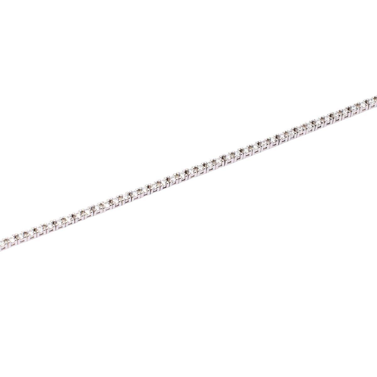 PULSERA MABINA TENIS DE PLATA Y CIRCONITAS BLANCAS 1,5 mm 533952