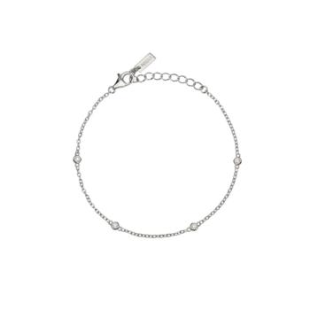 MABINA SILVER BRACELET WITH 4 DIAMONDS 0.025CT TOTAL F VS 534075