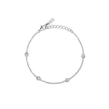 PULSERA MABINA DE PLATA Y DIAMANTES CULTIVADOS PESO TOTAL 0.22CT FVS 534076