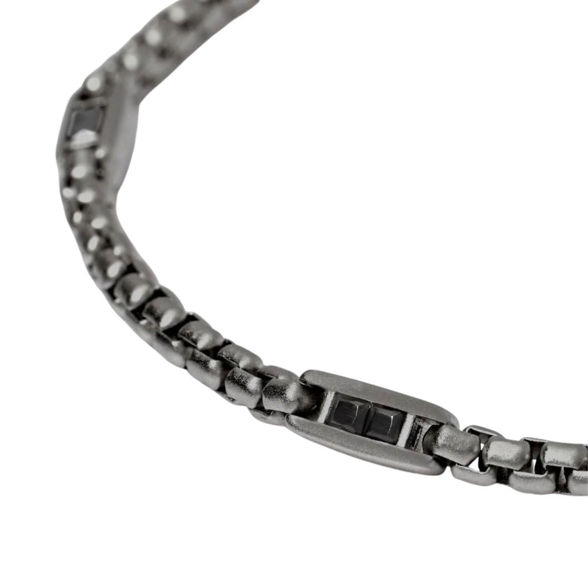 PULSERA MABINA DE PLATA CON CIRCONITA NEGRA 534085