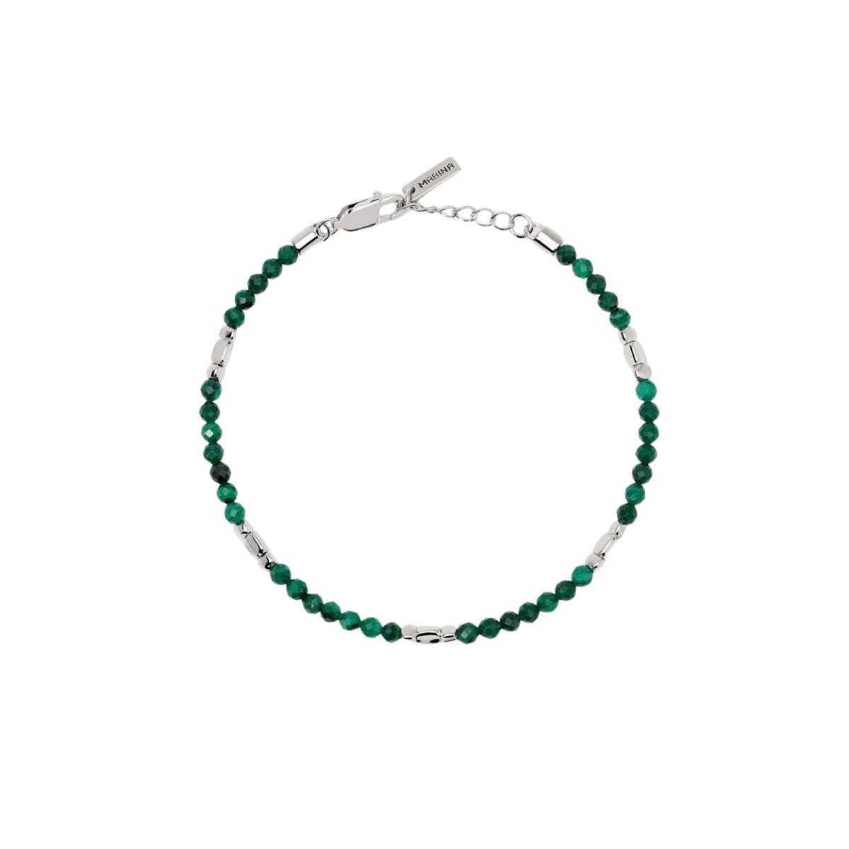 PULSERA MABINA PLATA Y MALAQUITA SINTETICA 534150