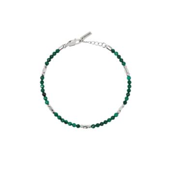 PULSERA MABINA PLATA Y MALAQUITA SINTETICA 534150