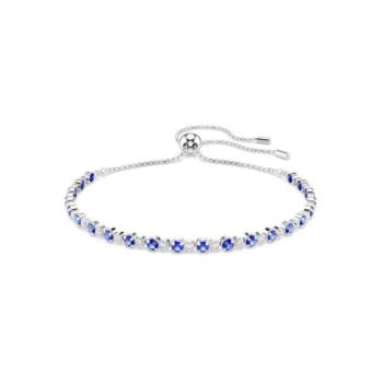 PULSERA SWAROVSKI TENNIS MATRIX CON BAÑO DE RODIO Y CRISTALES BLANCOS Y AZUL 5725854