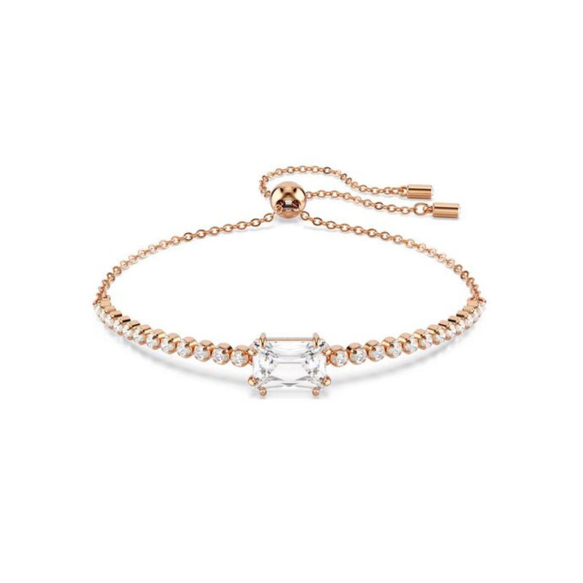 PULSERA SWAROVSKI MATRIX CON BAÑO TONO ORO ROSA Y CRISTALES BLANCOS 5730706