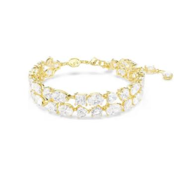 PULSERA SWAROVSKI MESMERA CON BAÑO TONO ORO Y CRISTALES BLANCOS 5743827