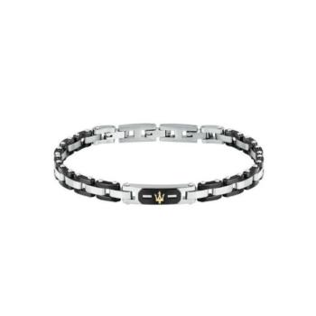 PULSERA MASERATI DE ACERO, ORO 18K Y CERAMICA JM424AXU05